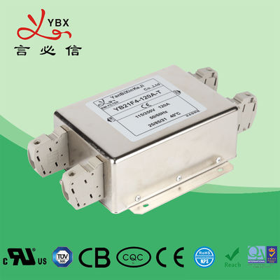 120V 30A 250VAC AC الطاقة الضوضاء تصفية / AC خط EMI تصفية حالة المعادن