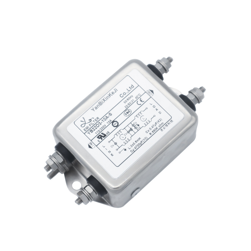 8A 220V EMI Filter عالي الأداء ثنائي المرحلة مرشح أحادي الطور للمعدات الجراحية