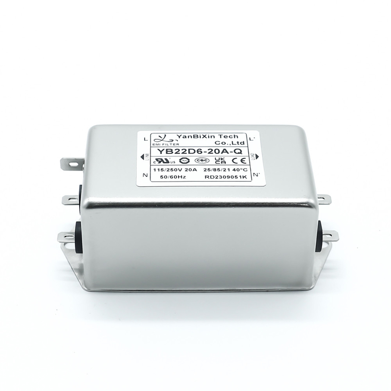 YB22D6 20amp 220V مرشح مرحلة واحدة سريع على مرشح EMI الحديدية لمعدات الليزر