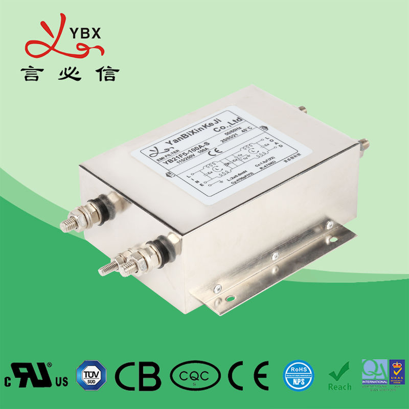120V 30A 250VAC AC الطاقة الضوضاء تصفية / AC خط EMI تصفية حالة المعادن