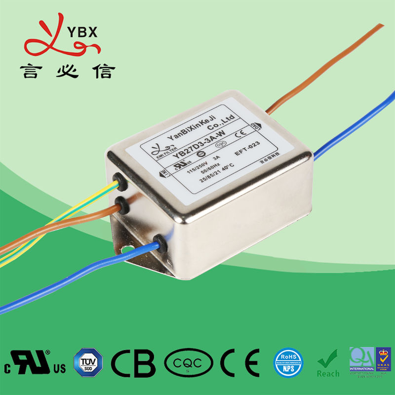 مرشحات خط الطاقة الكهربائية EMI EMC 10A 120 250VAC للضوء LED