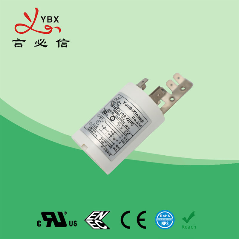 Yanbixin 250V 16A البلاستيك امدادات الطاقة تصفية الضوضاء للأجهزة المنزلية الأبيض