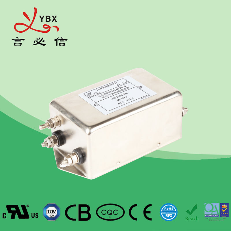 Yanbixin عالية الأداء مرحلة واحدة تصفية RFI / RFI تصفية الضوضاء 110V 250VAC 6A