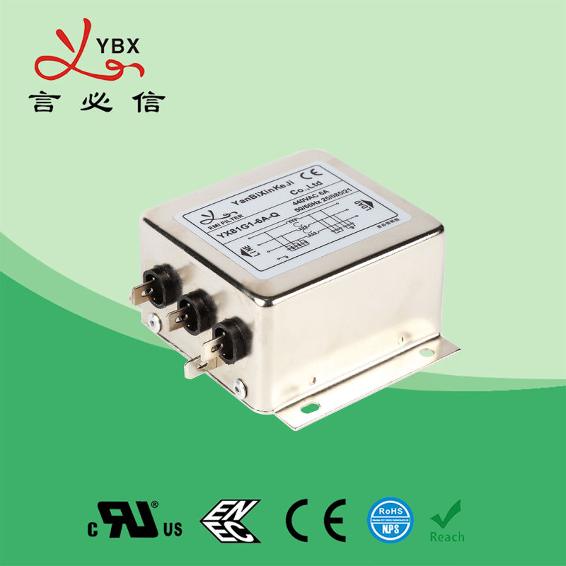 التجاري 3 المرحلة Emi 3 خط العاكس الضوضاء تصفية 380V 440VAC 3A