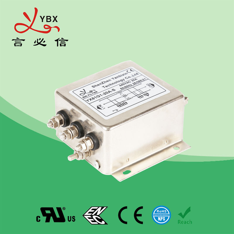 التجاري 3 المرحلة Emi 3 خط العاكس الضوضاء تصفية 380V 440VAC 3A